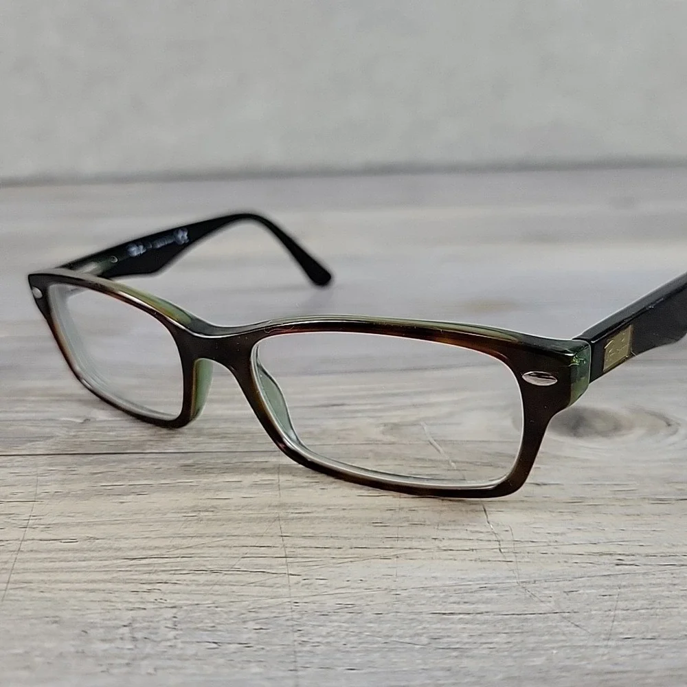 Ray-Ban RB5206 2445 Eyeglasses Green Brown Tortoise 52-18-140 Frames Only